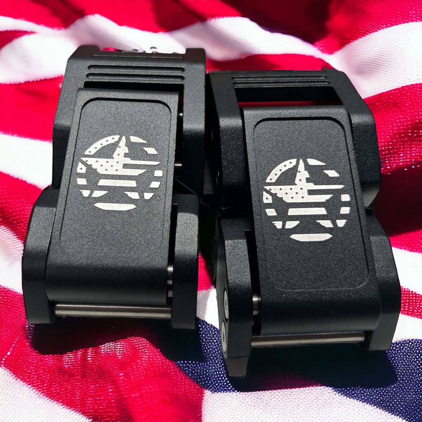 American Flag Star Jeep Wrangler Hood Latches