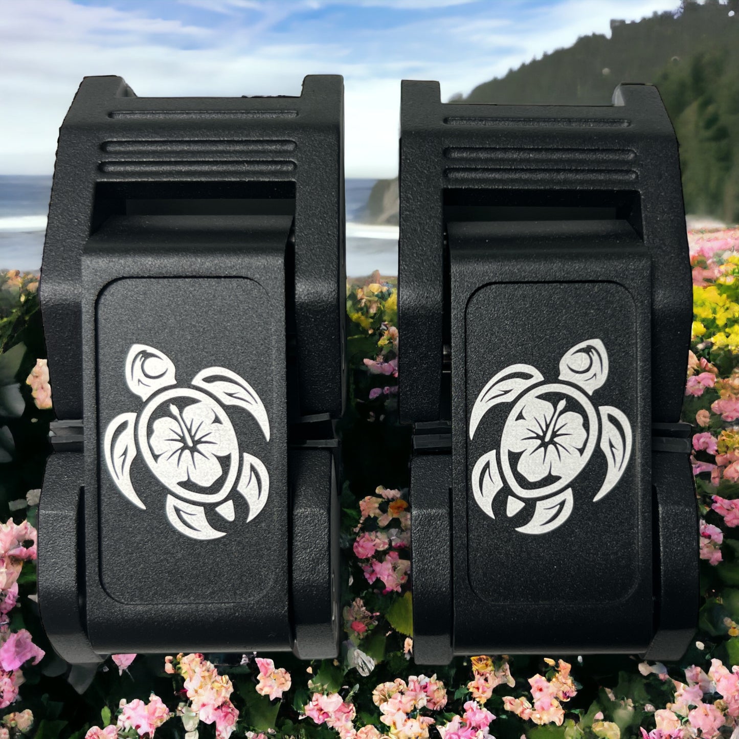 Hibiscus Turtle Jeep Wrangler Hood Latch