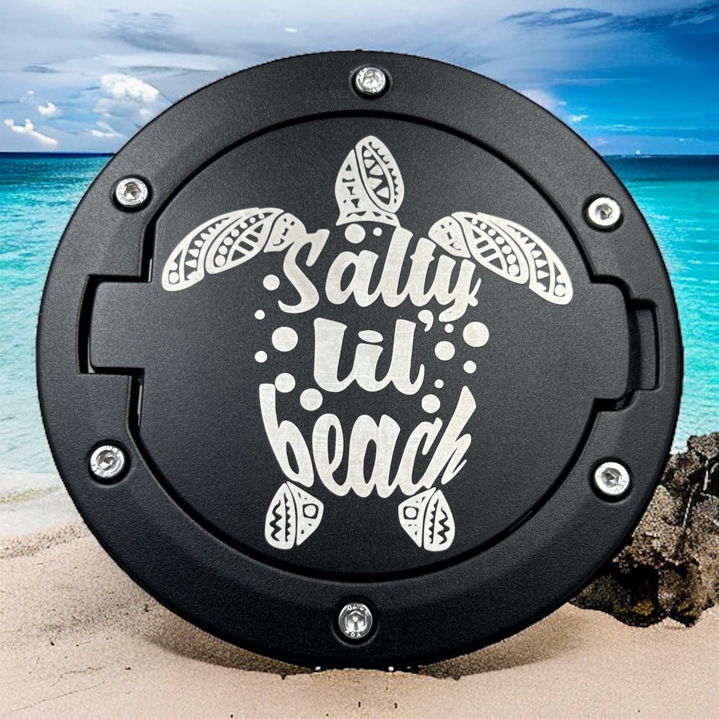 Salty Little Beach Fuel Door for Jeep Wrangler