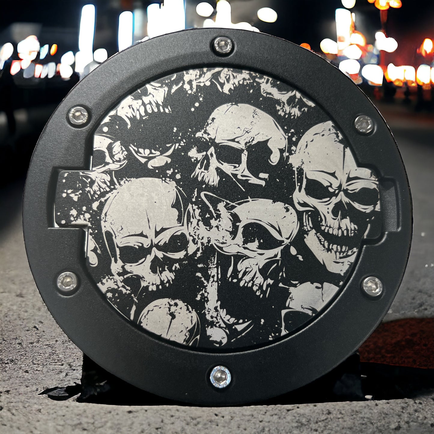 Sinister Skulls Fuel Door For Jeep Wrangler