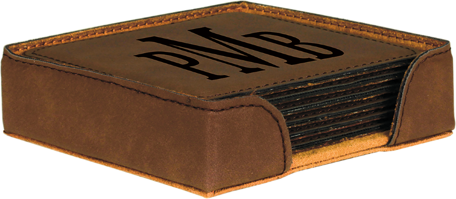 Leatherette 6-Coaster Set