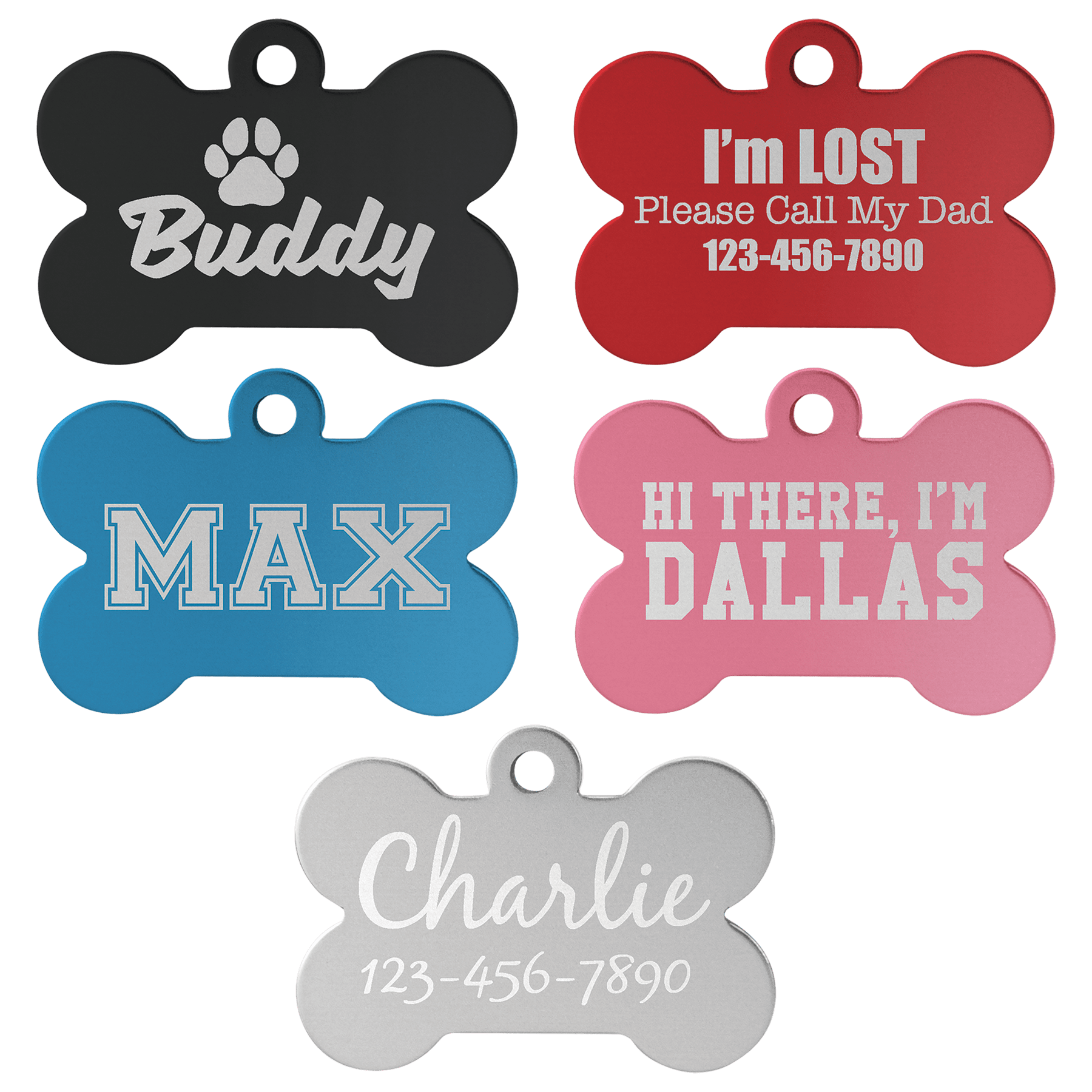 Pet ID Tags Engrave Danger