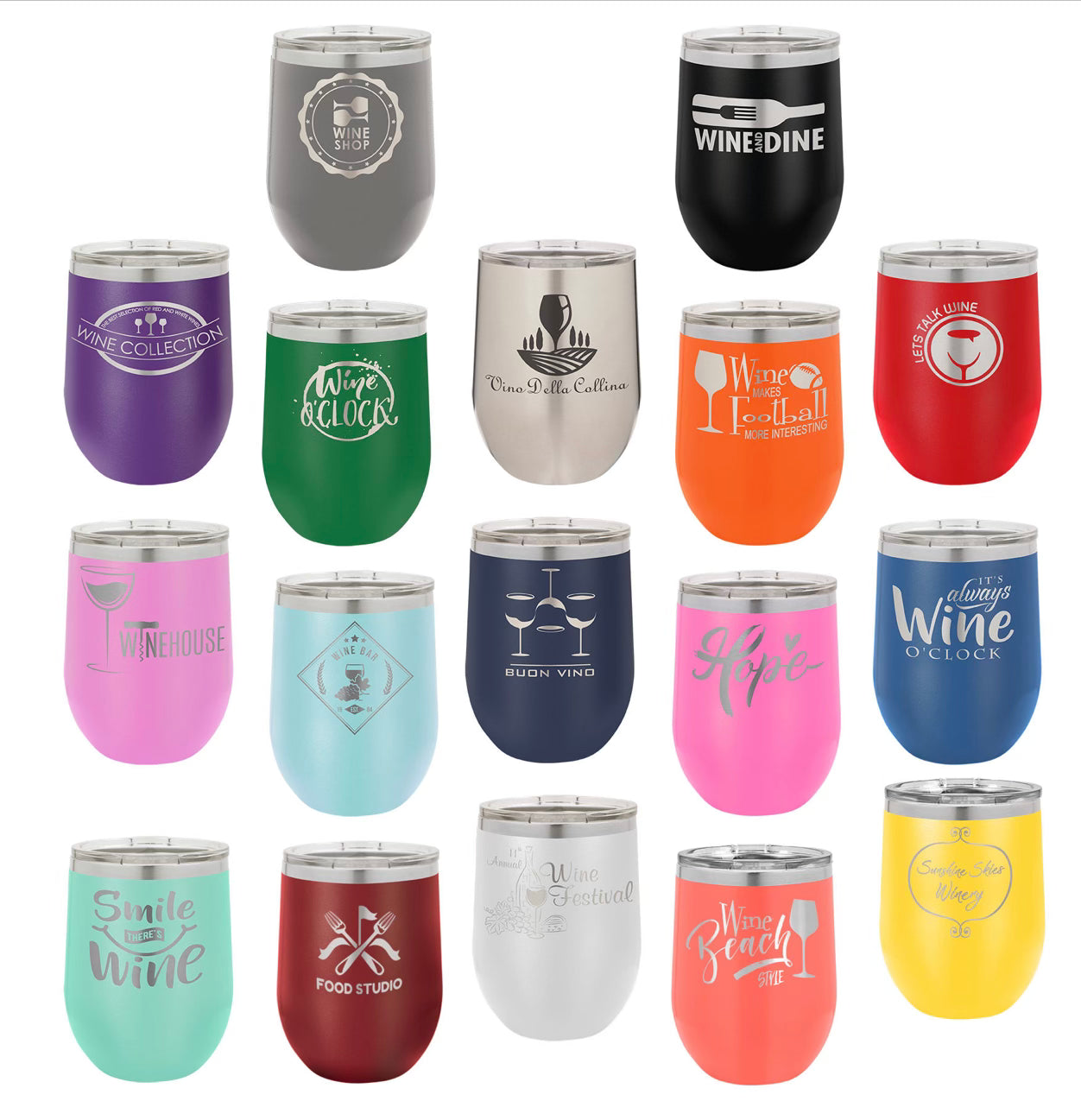 12 oz Personalized Wine Tumbler