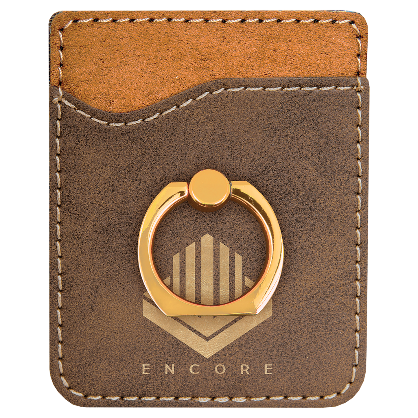 Leatherette Cell Phone Wallet with Ring