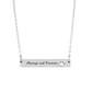 Personalized Paw Print Bar Necklace