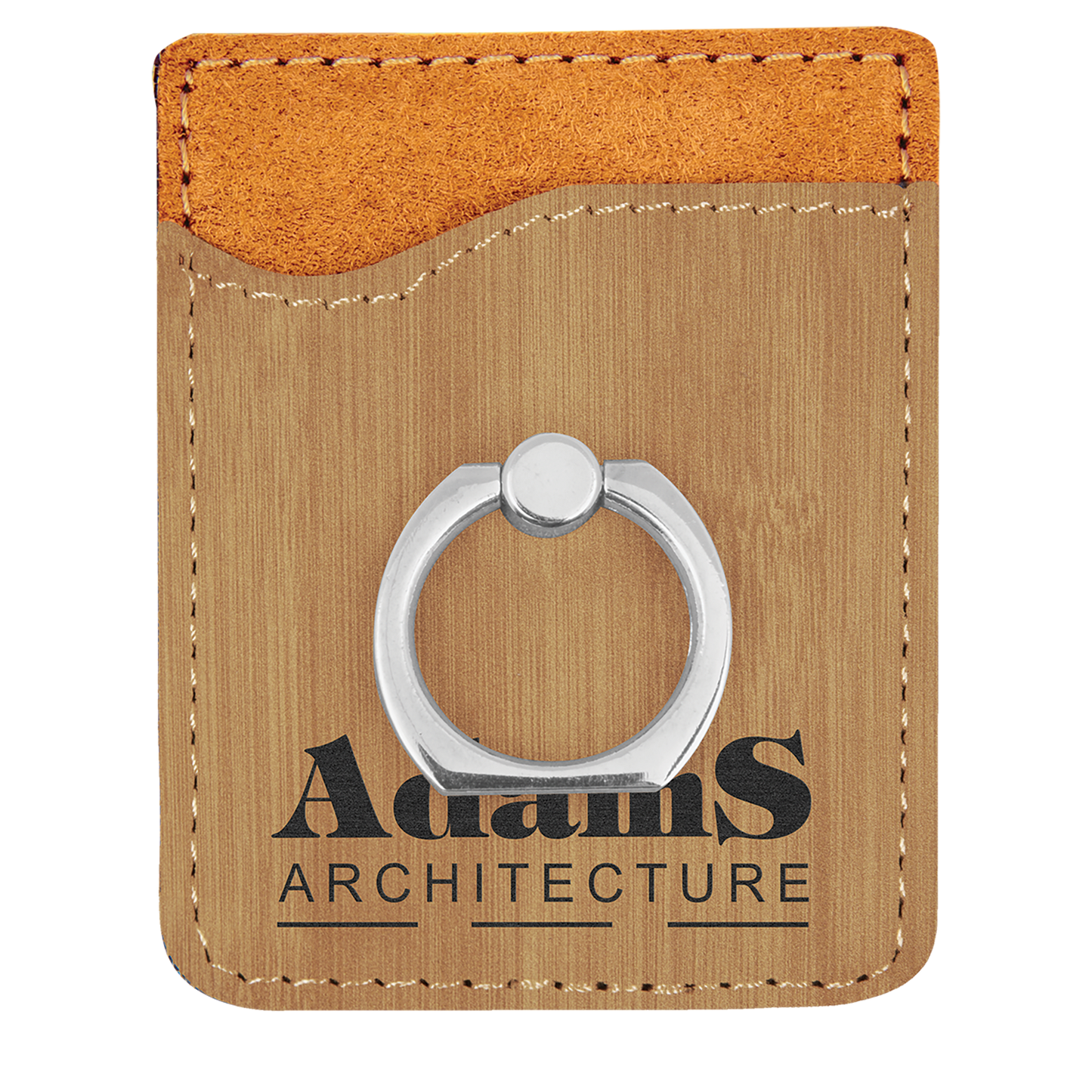 Leatherette Cell Phone Wallet with Ring