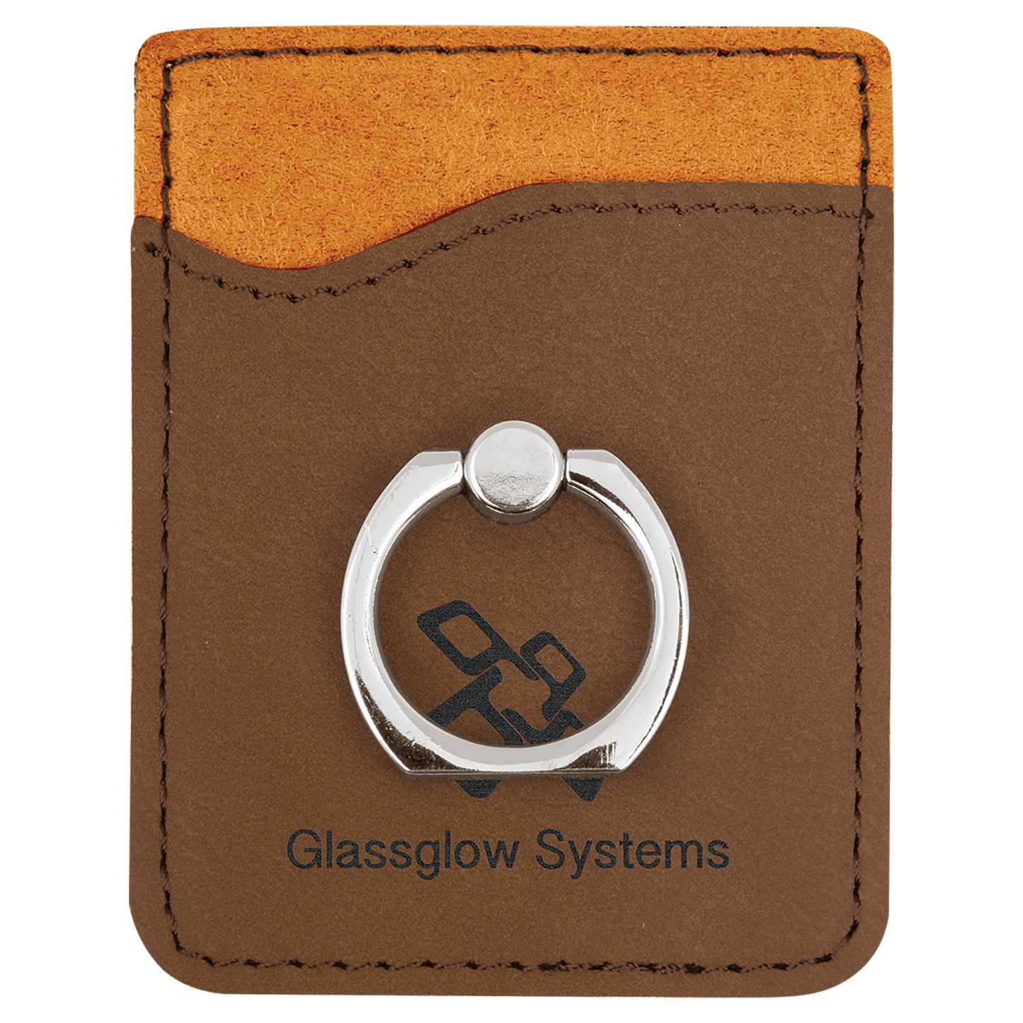 Leatherette Cell Phone Wallet with Ring