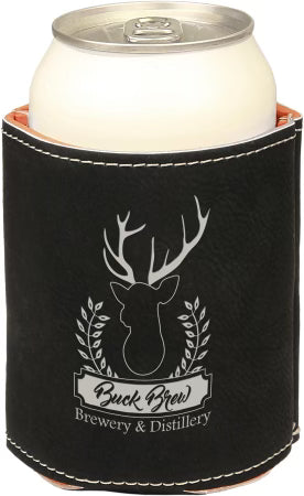 Leather Insulated Can Holder, set of 5