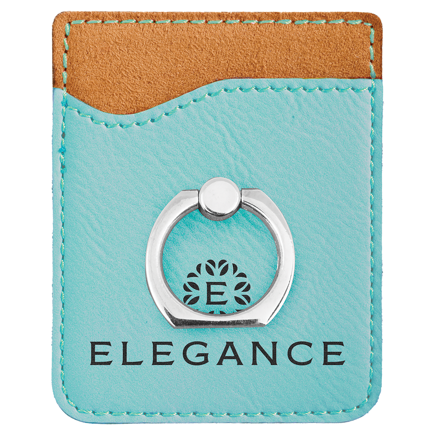 Leatherette Cell Phone Wallet with Ring